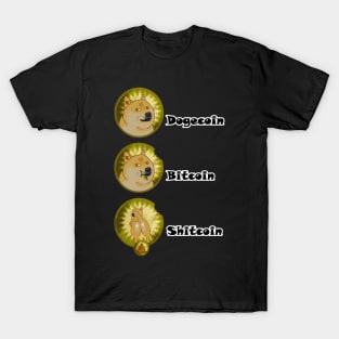 Dogecoin, Bitcoin, Shitcoin Meme T-Shirt